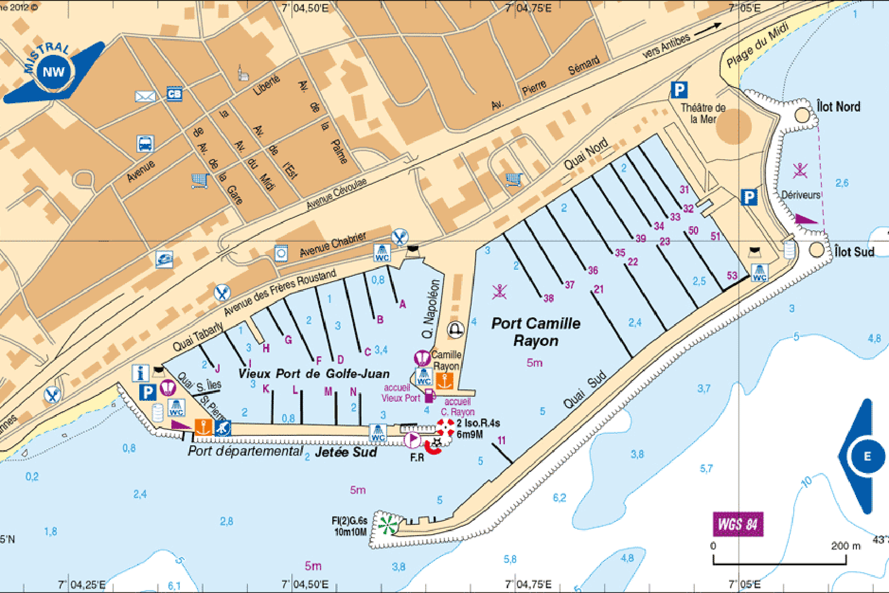 La Petite Plage Golfe Juan Carte GOLFE-JUAN - 45M BERTH - Haas International